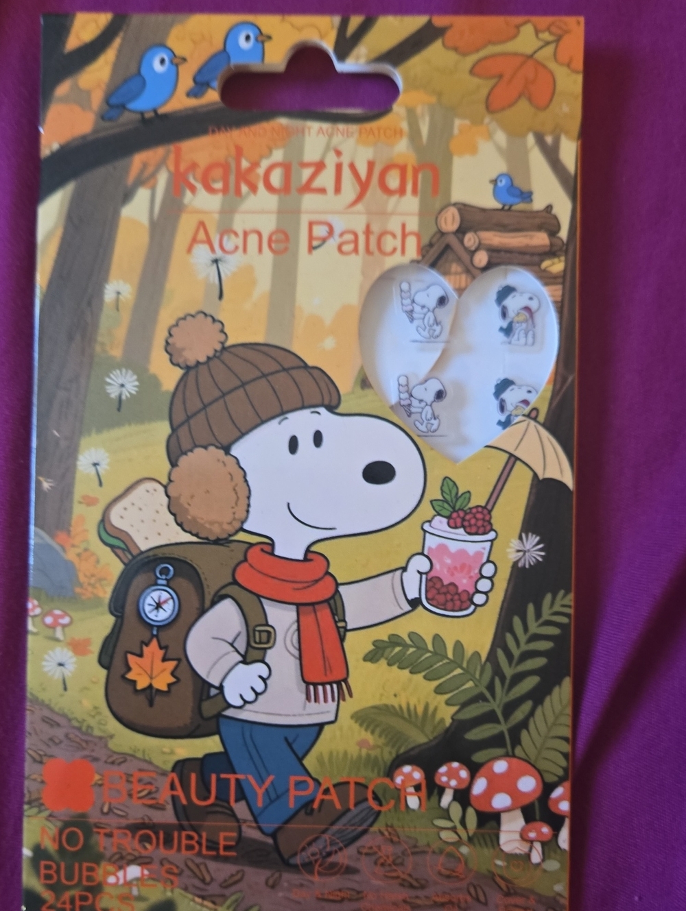 Kids, Teens, Women Acne Patches — Fall Snoopy Design! 30 Patches. One Size